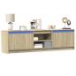 Preview: ARDEBO.de - TV-Schrank mit LED-Beleuchtung Sonoma-Eiche 180x34x50 cm