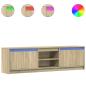 Preview: TV-Schrank mit LED-Beleuchtung Sonoma-Eiche 180x34x50 cm