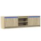 Preview: TV-Schrank mit LED-Beleuchtung Sonoma-Eiche 180x34x50 cm