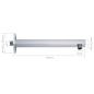Preview: Duscharm Quadratisch Edelstahl 201 Silbern 30 cm