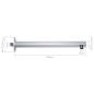 Preview: Duscharm Quadratisch Edelstahl 201 Silbern 40 cm