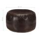 Preview: Pouf Dunkelbraun 60 x 30 cm Echtes Ziegenleder