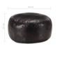 Preview: Pouf Schwarz 60 x 30 cm Echtes Ziegenleder