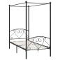 Preview: Himmelbett-Gestell Schwarz Metall 100 x 200 cm