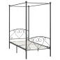 Preview: Himmelbett-Gestell Grau Metall 100 x 200 cm