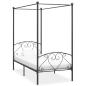 Preview: Himmelbett-Gestell Grau Metall 120 x 200 cm