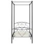 Preview: Himmelbett-Gestell Grau Metall 120 x 200 cm