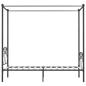 Preview: Himmelbett-Gestell Grau Metall 120 x 200 cm