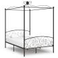 Preview: Himmelbett-Gestell Schwarz Metall 120 x 200 cm