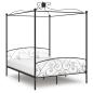 Preview: ARDEBO.de - Himmelbett-Gestell Schwarz Metall 180 x 200 cm