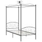 Preview: Himmelbett-Gestell Grau Metall 90 x 200 cm
