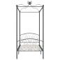 Preview: Himmelbett-Gestell Grau Metall 90 x 200 cm