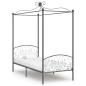 Preview: Himmelbett-Gestell Grau Metall 90 x 200 cm