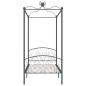 Preview: Himmelbett-Gestell Grau Metall 100 x 200 cm