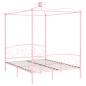 Preview: Himmelbett Rosa Metall 180x200 cm