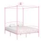 Preview: Himmelbett Rosa Metall 180x200 cm
