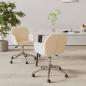 Preview: ARDEBO.de - Esszimmerstühle 2 Stk. Drehbar Creme Stoff