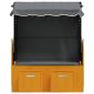 Preview: Strandkorb mit Dach Poly Rattan & Massivholz Schwarz Anthrazit