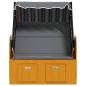 Preview: Strandkorb mit Dach Poly Rattan & Massivholz Schwarz Anthrazit