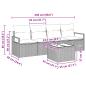 Preview: Sofa Set 5 pcs Braun und Rot Poly-Rattan
