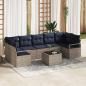 Preview: ARDEBO.de - Sofa Set 8 pcs Grau Poly-Rattan