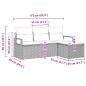 Preview: Sofa Set 4 pcs Grau Poly-Rattan