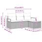 Preview: Sofa Set 4 stk. Schwarz Poly-Rattan