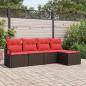 Preview: ARDEBO.de - Sofa Set mit Kissen Braun Poly Rattan