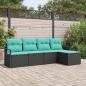 Preview: ARDEBO.de - Sofa Set 5 stk. Schwarz [Synthetisch]: Poly Rattan
