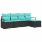 Preview: Sofa Set 5 stk. Schwarz [Synthetisch]: Poly Rattan