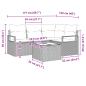 Preview: Sofa Set 5 pcs Grau Poly-Rattan