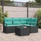 Preview: ARDEBO.de - Sofa Set 5 Stk. Schwarz [Synthetisch]: Poly Rattan