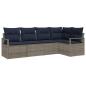 Preview: Sofa Set 5 pcs Grau Poly-Rattan