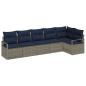Preview: Sofa Set 6 pcs Grau Poly-Rattan