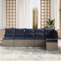 Preview: Sofa Set 6 pcs Grau Poly-Rattan