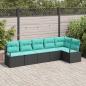 Preview: ARDEBO.de - Sofa Set Schwarz [Synthetisch]: Poly Rattan