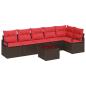 Preview: Sofa Set 7 pcs Braun Poly-Rattan