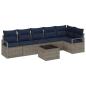 Preview: Sofa Set 7 pcs Grau Poly-Rattan