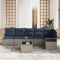 Preview: Sofa Set 7 pcs Grau Poly-Rattan