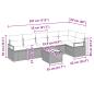 Preview: Sofa Set 7 pcs Grau Poly-Rattan