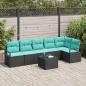 Preview: ARDEBO.de - Sofa Set 7 stk. Schwarz [Synthetisch]: Poly Rattan