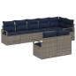 Preview: Sofa Set 8 pcs Grau Poly-Rattan