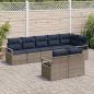 Preview: Sofa Set 8 pcs Grau Poly-Rattan