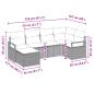 Preview: Sofa Set mit Kissen 6 pcs Grau Poly Rattan