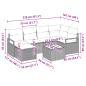 Preview: Sofa Set mit Kissen 7 pcs Grau Poly Rattan