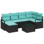 Preview: Sofa Set 7 stk. Schwarz [Synthetisch]: Poly Rattan