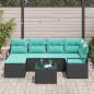 Preview: Sofa Set 7 stk. Schwarz [Synthetisch]: Poly Rattan