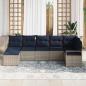Preview: ARDEBO.de - Sofa Set 7 pcs Grau Poly-Rattan