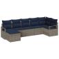 Preview: Sofa Set 7 pcs Grau Poly-Rattan