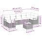 Preview: Sofa Set mit Kissen 8 pcs Grau Poly Rattan
